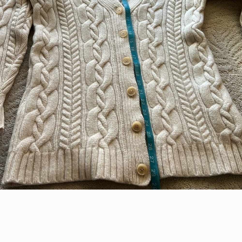 Womens Lands End Fisherman Sweater - Picture 5 of 9